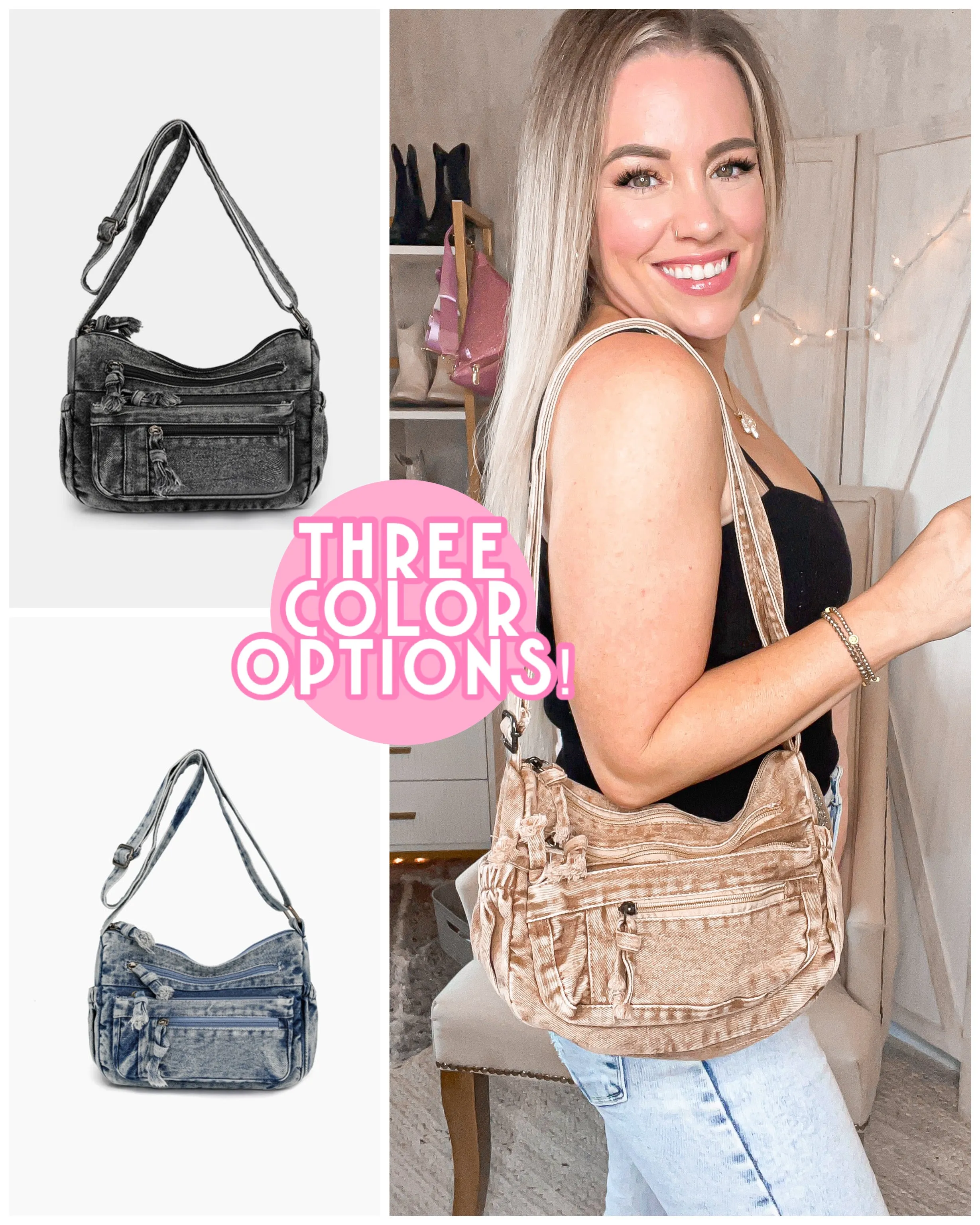 90's Mom Denim Crossbody Bag