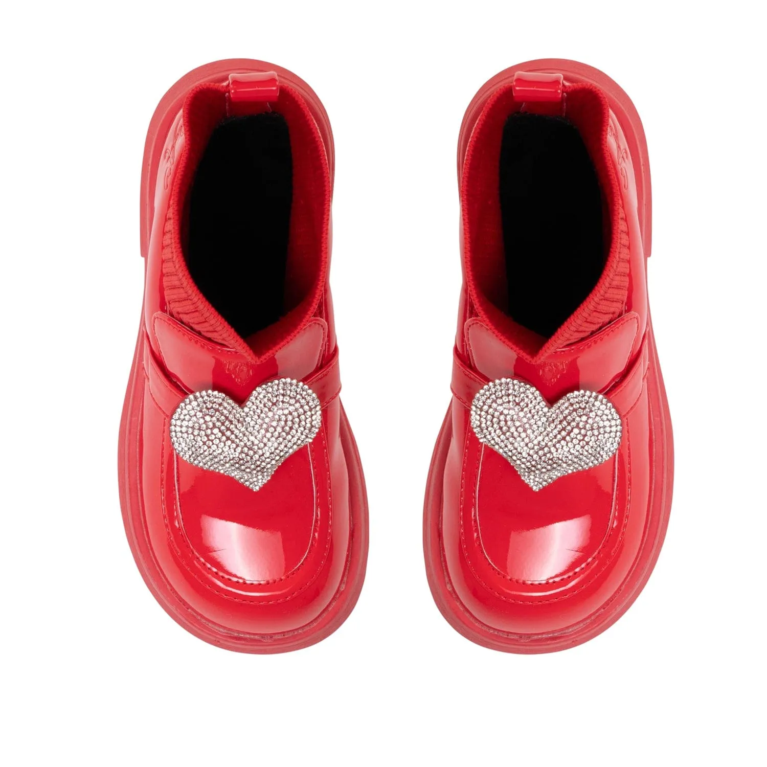 A DEE - Back To School Mary Jane Heart Sock Wellington - Red