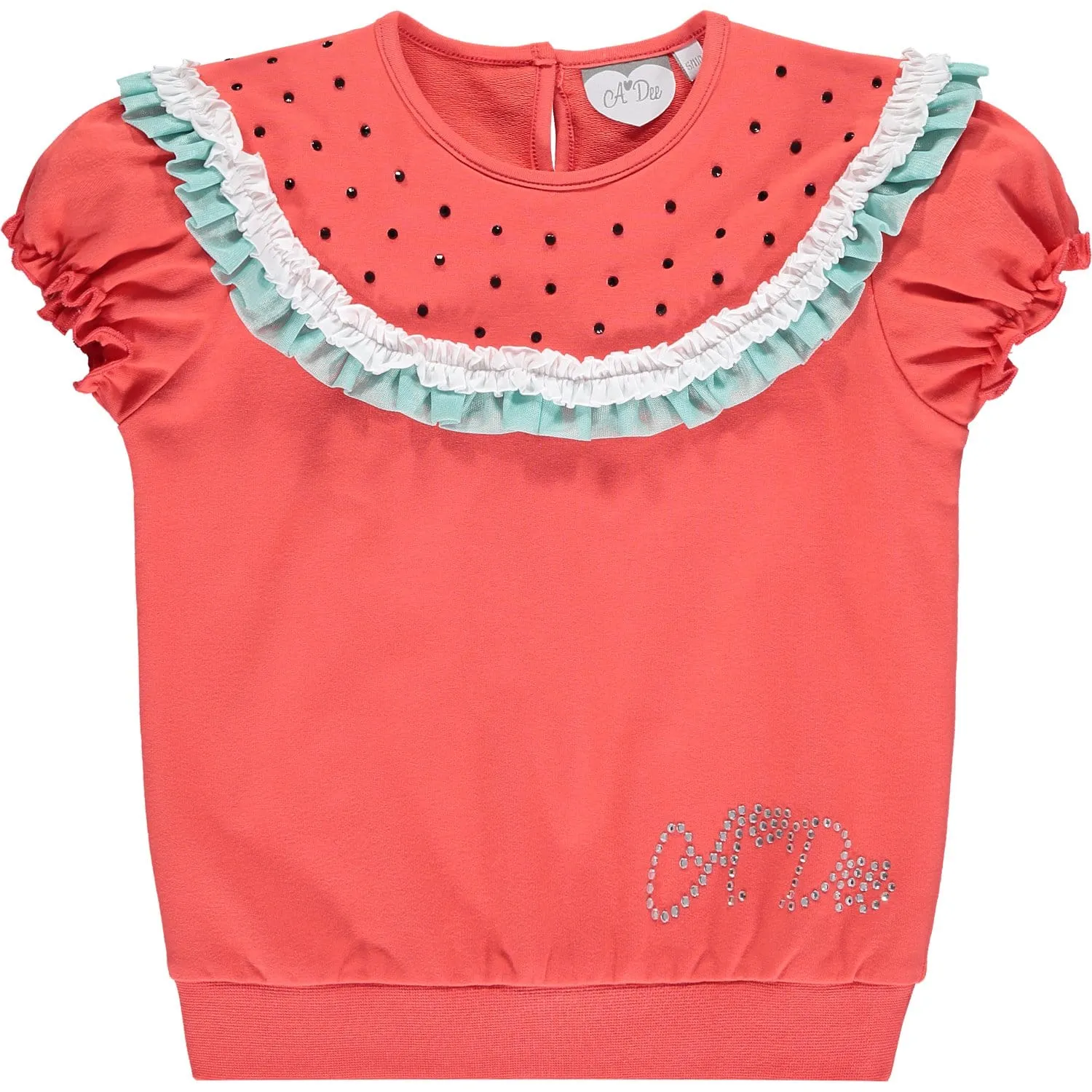 A DEE - Enya Watermelon Sweatshirt Short Set - Red