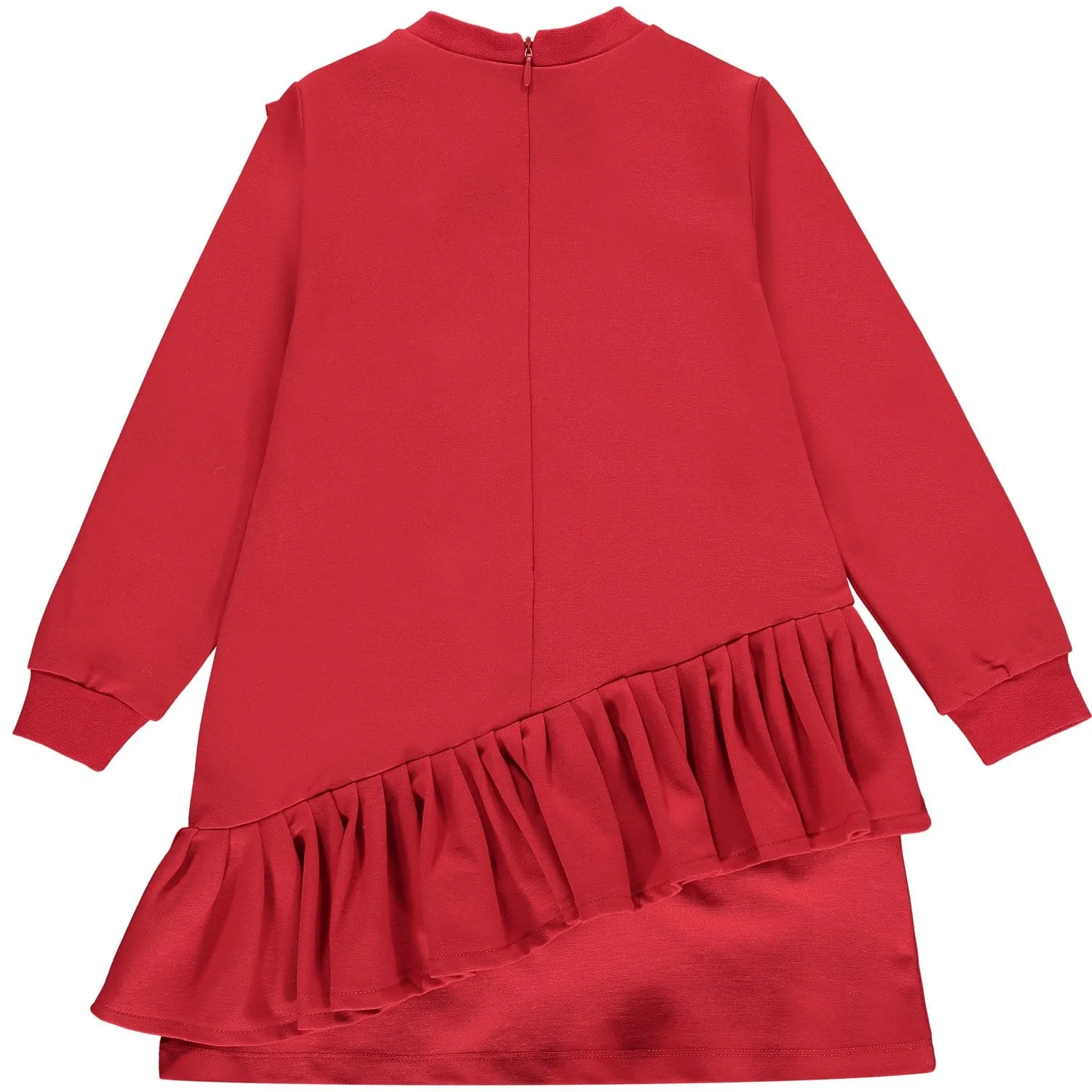 A DEE - Frill Logo Sweat Dress - Red