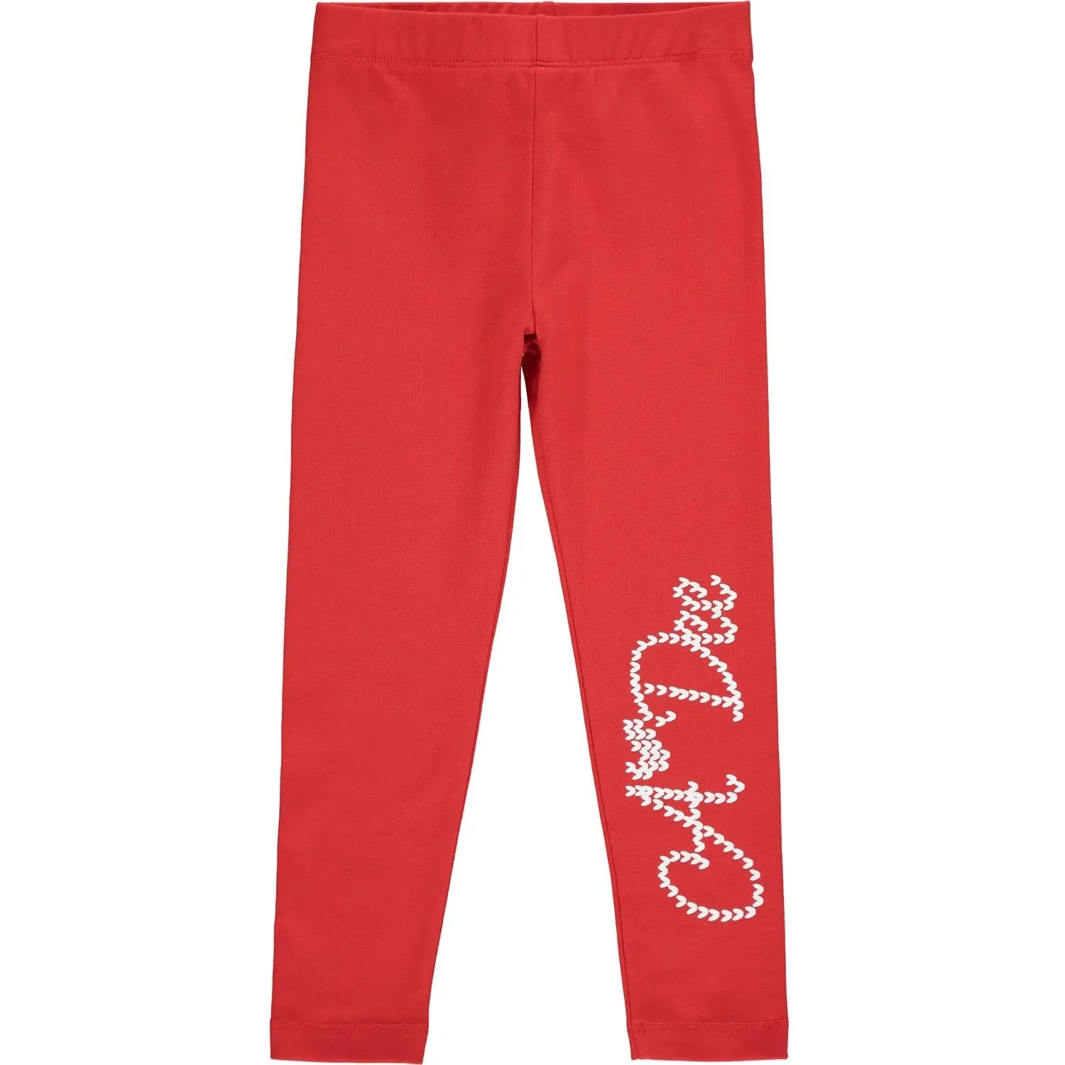 A DEE - Heart Print Sweat Legging Set - Red