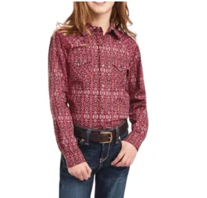 Ariat Girl's REAL Alma Snap Up Long Sleeve Western Shirt 10042241