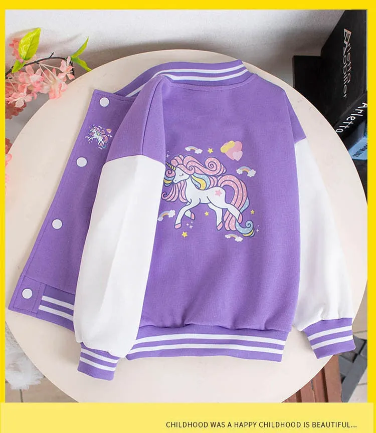 Autumn Unicorn Sports Jacket For Girls