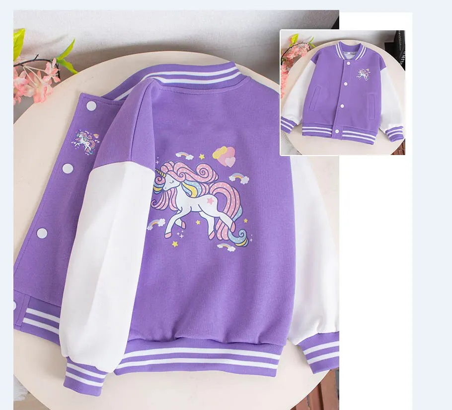 Autumn Unicorn Sports Jacket For Girls