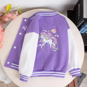 Autumn Unicorn Sports Jacket For Girls