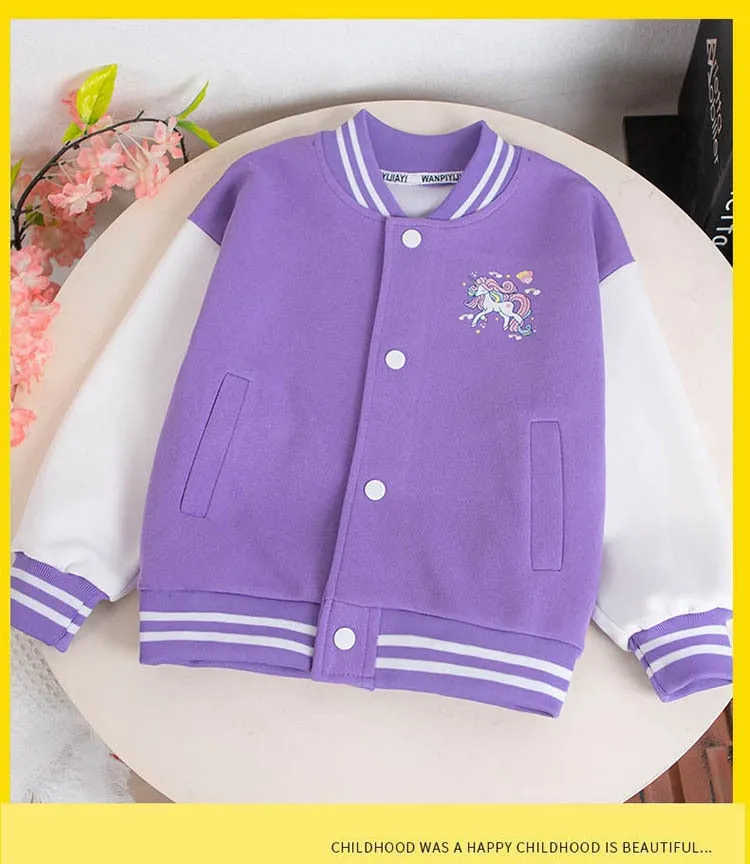 Autumn Unicorn Sports Jacket For Girls