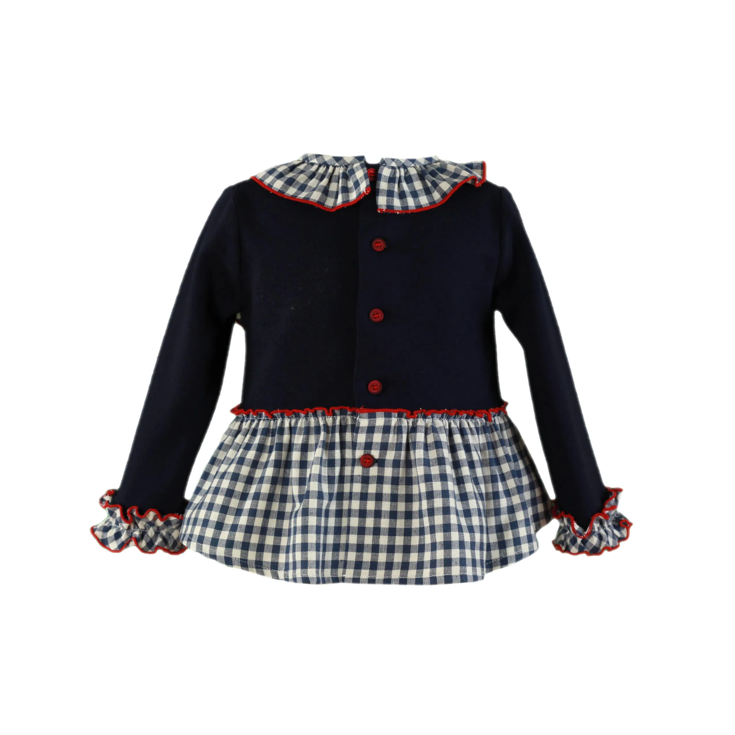 AW23 Miranda Girls Red & Navy Blue Check Skirt Set 605-23