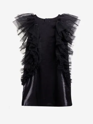 BCBG Girls Ruffle Dress in Black