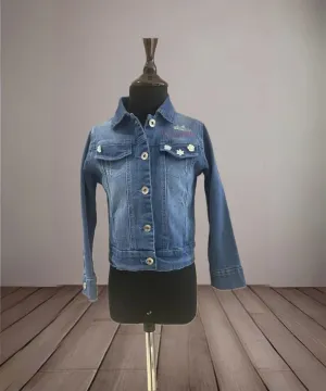 Blue Colored Denim Jackets for Baby Girls