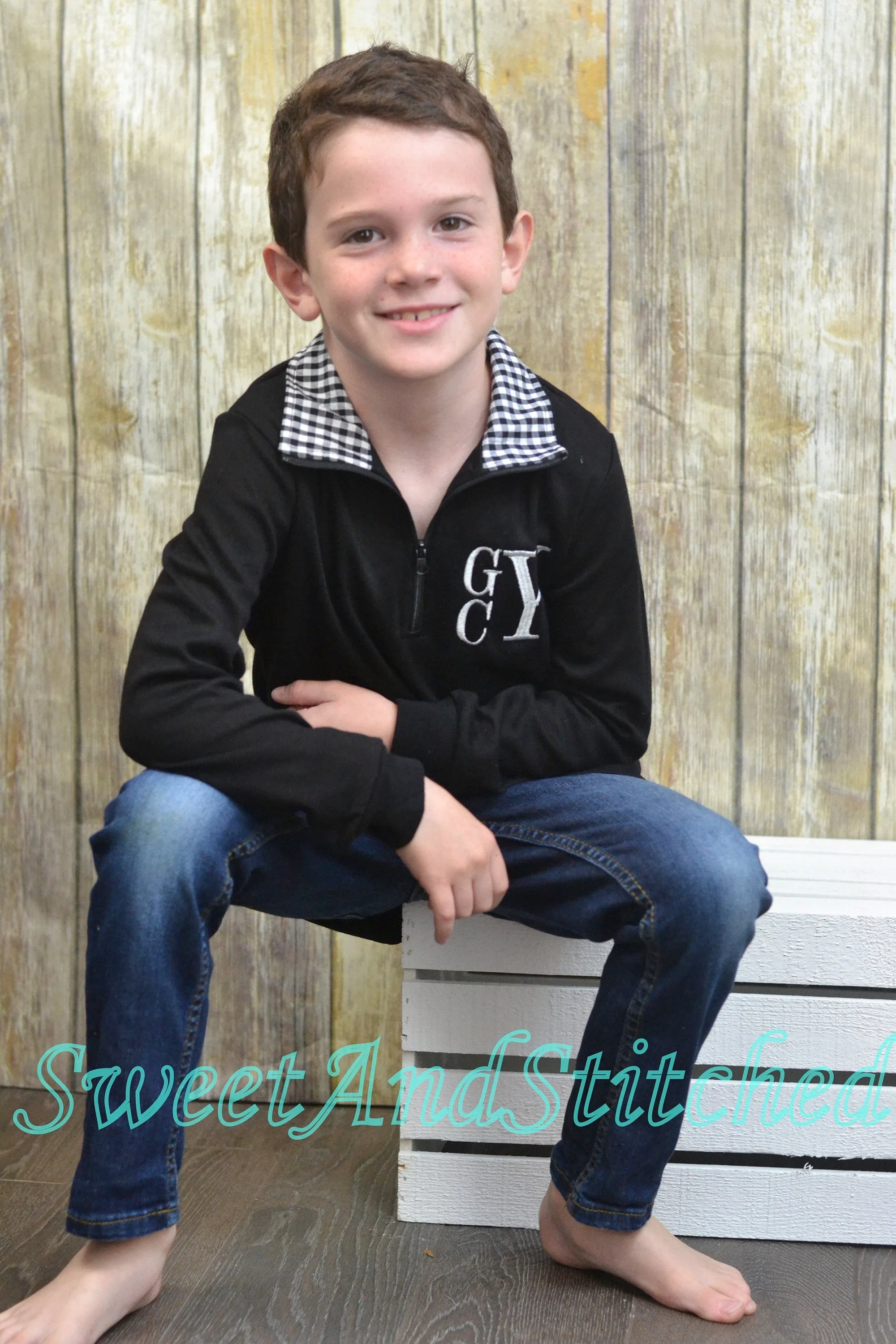 Boys Monogrammed sweatshirt, pullover, or quarter zip jacket, monogrammed toddler jacket, boys fall monogram sweatshirt