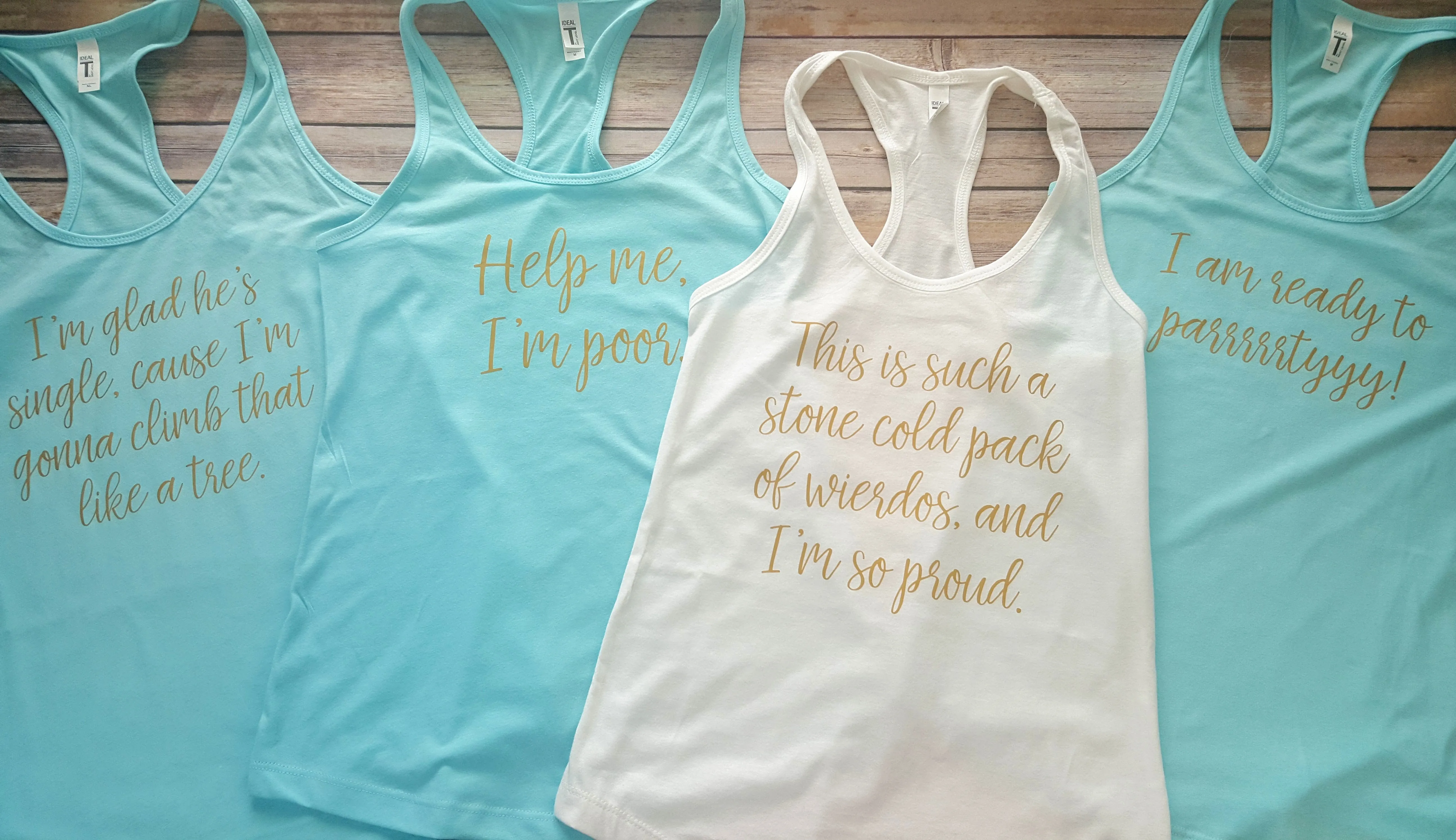 Bridesmaids Quotes Bachelorette Party Racerback Tank Tops