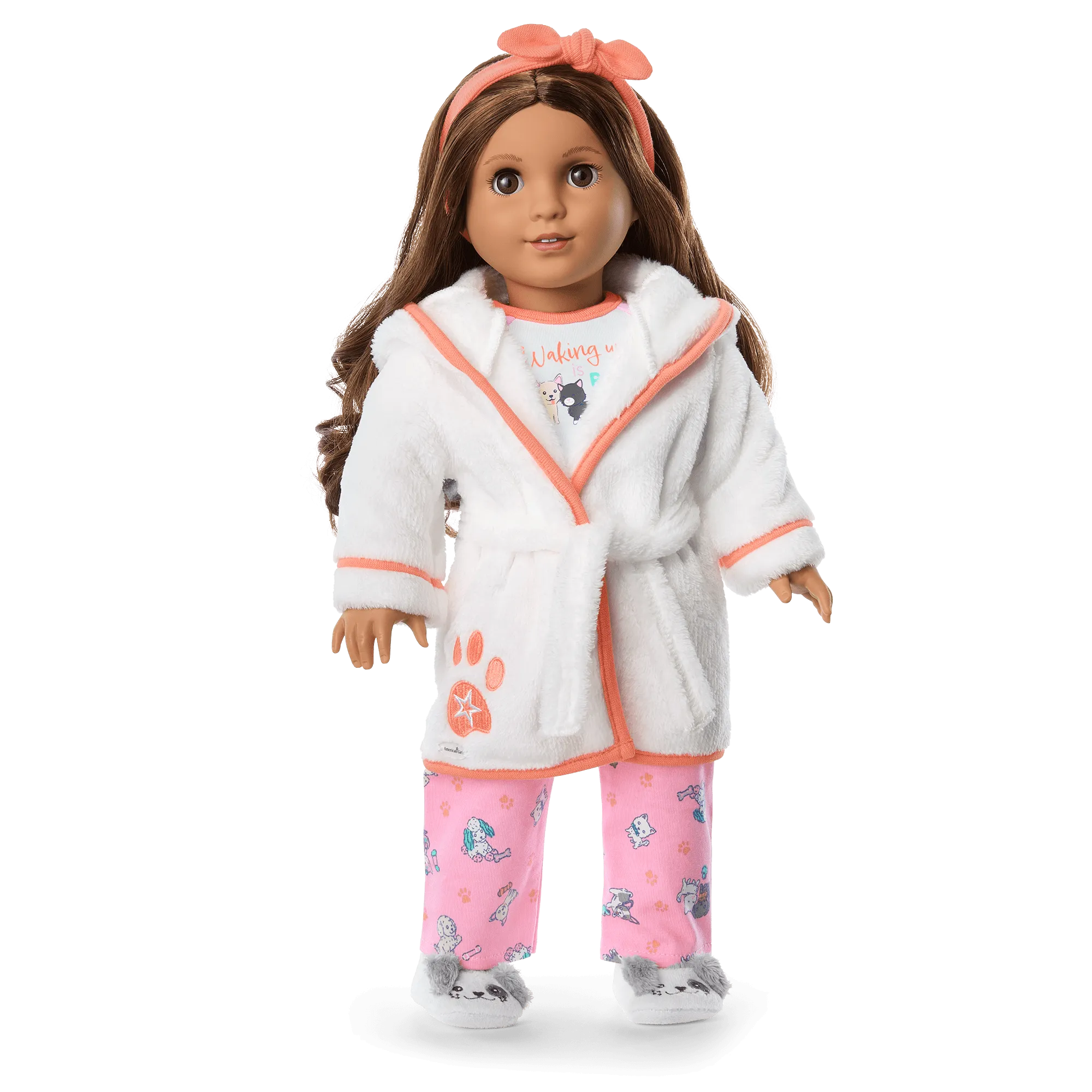 Comfy Puppy Robe Set for Girls & 18-inch Dolls