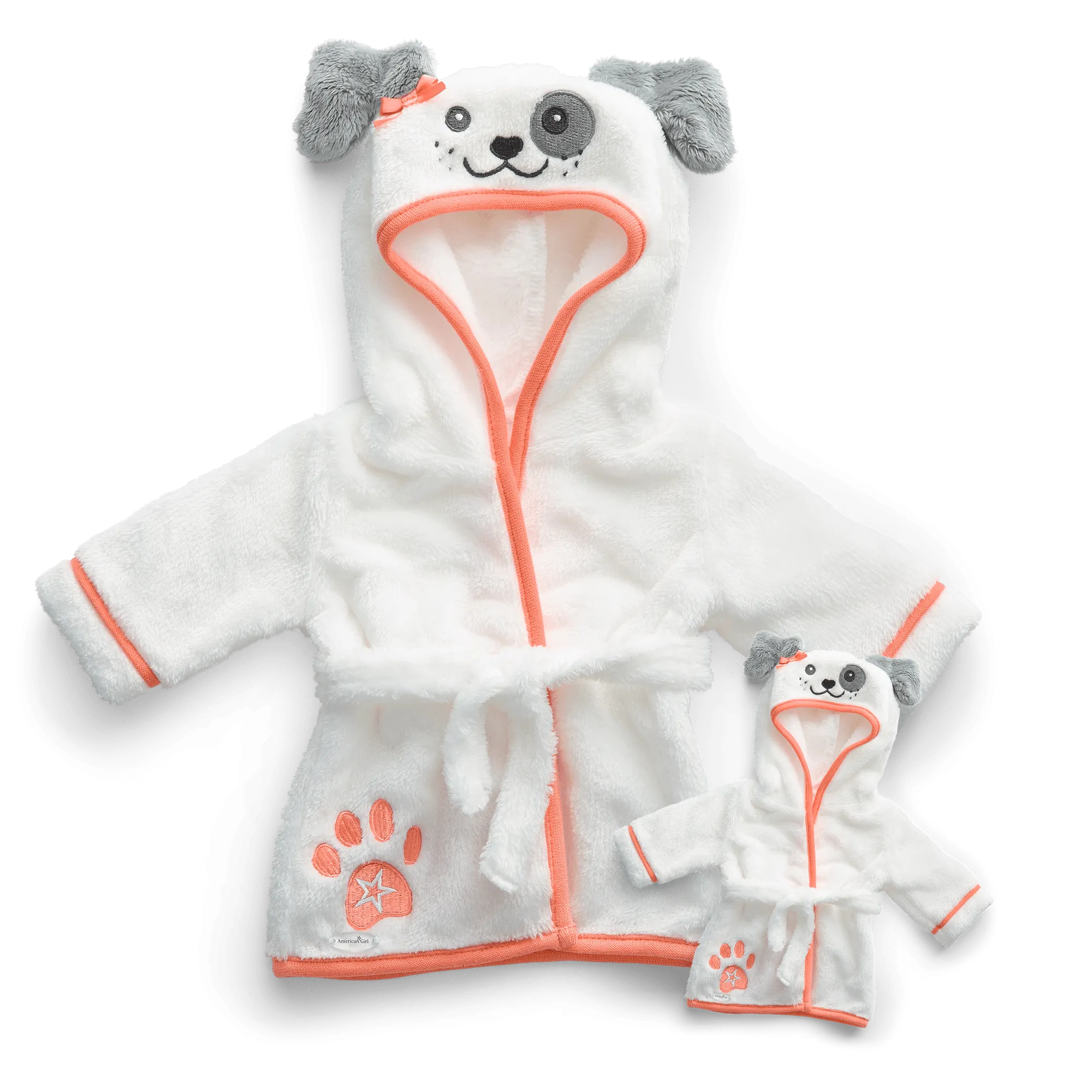 Comfy Puppy Robe Set for Girls & 18-inch Dolls