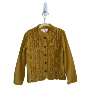 Corduroy Ruffle Button Up