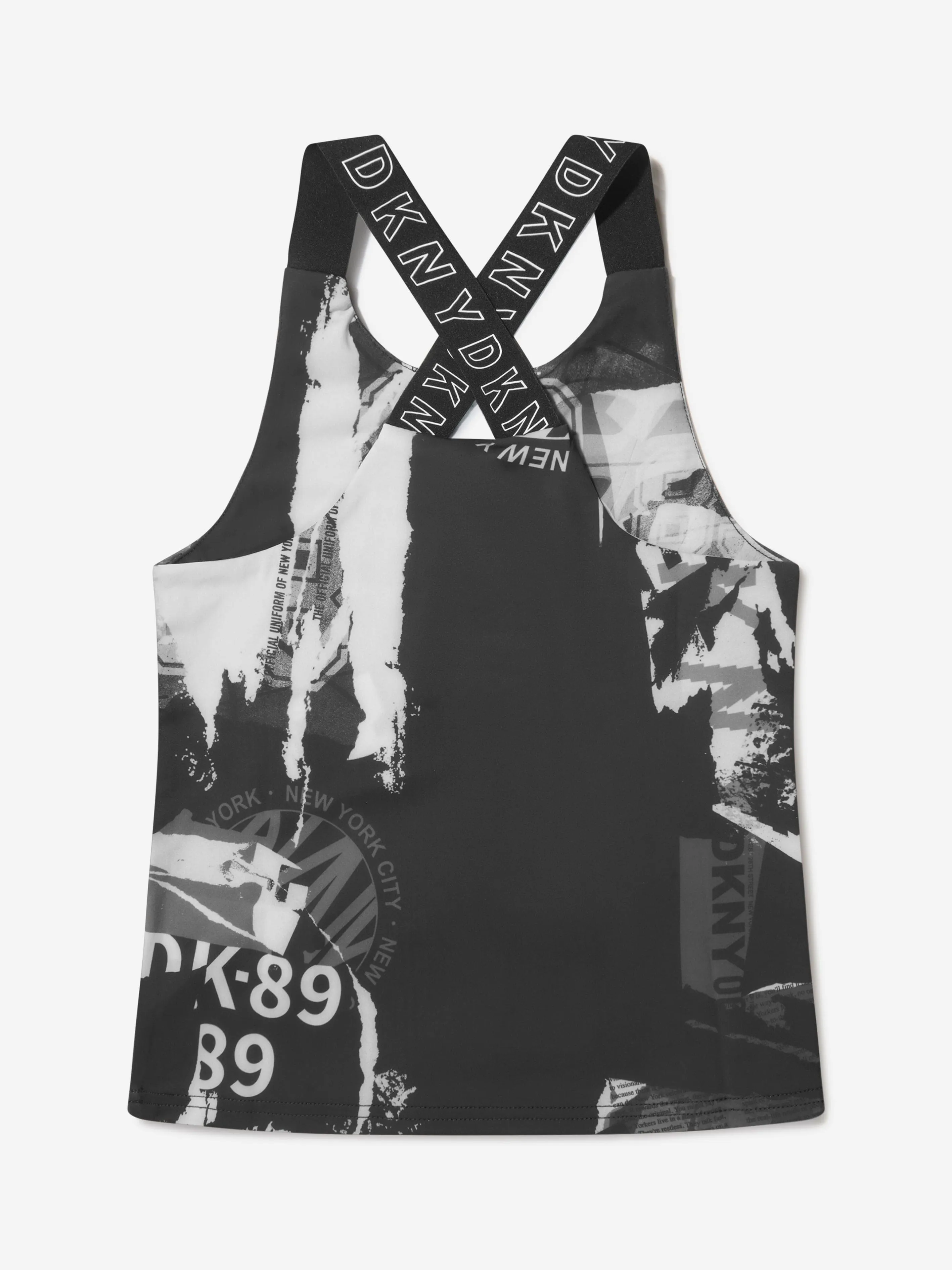 DKNY Girls Collage Print Sporty Vest Top