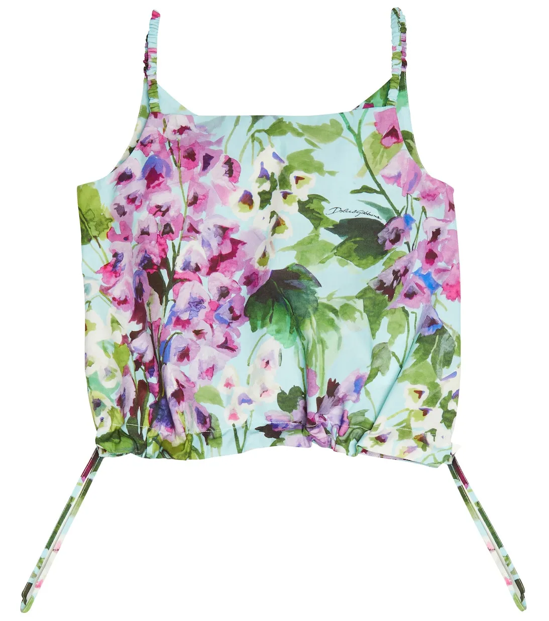 Dolce&Gabbana Floral Cotton Crop Top, Multicolor