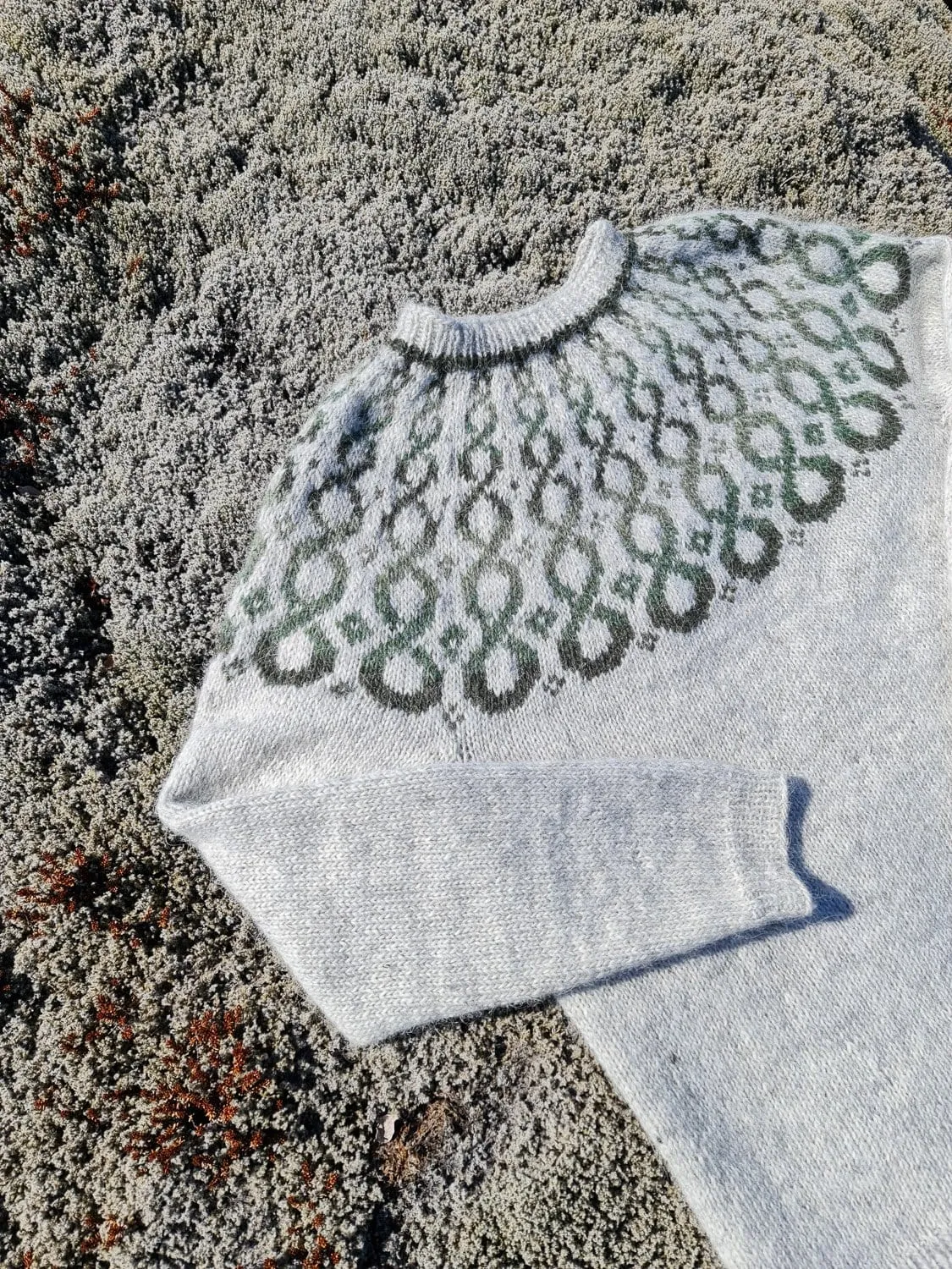 Eternity - Grey/Green Icelandic Sweater