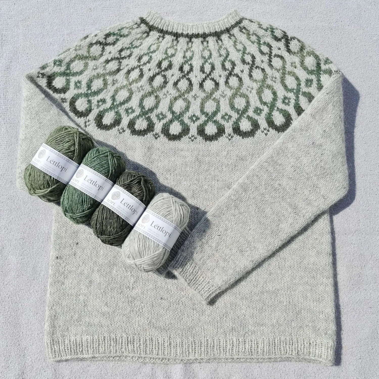 Eternity - Grey/Green Icelandic Sweater