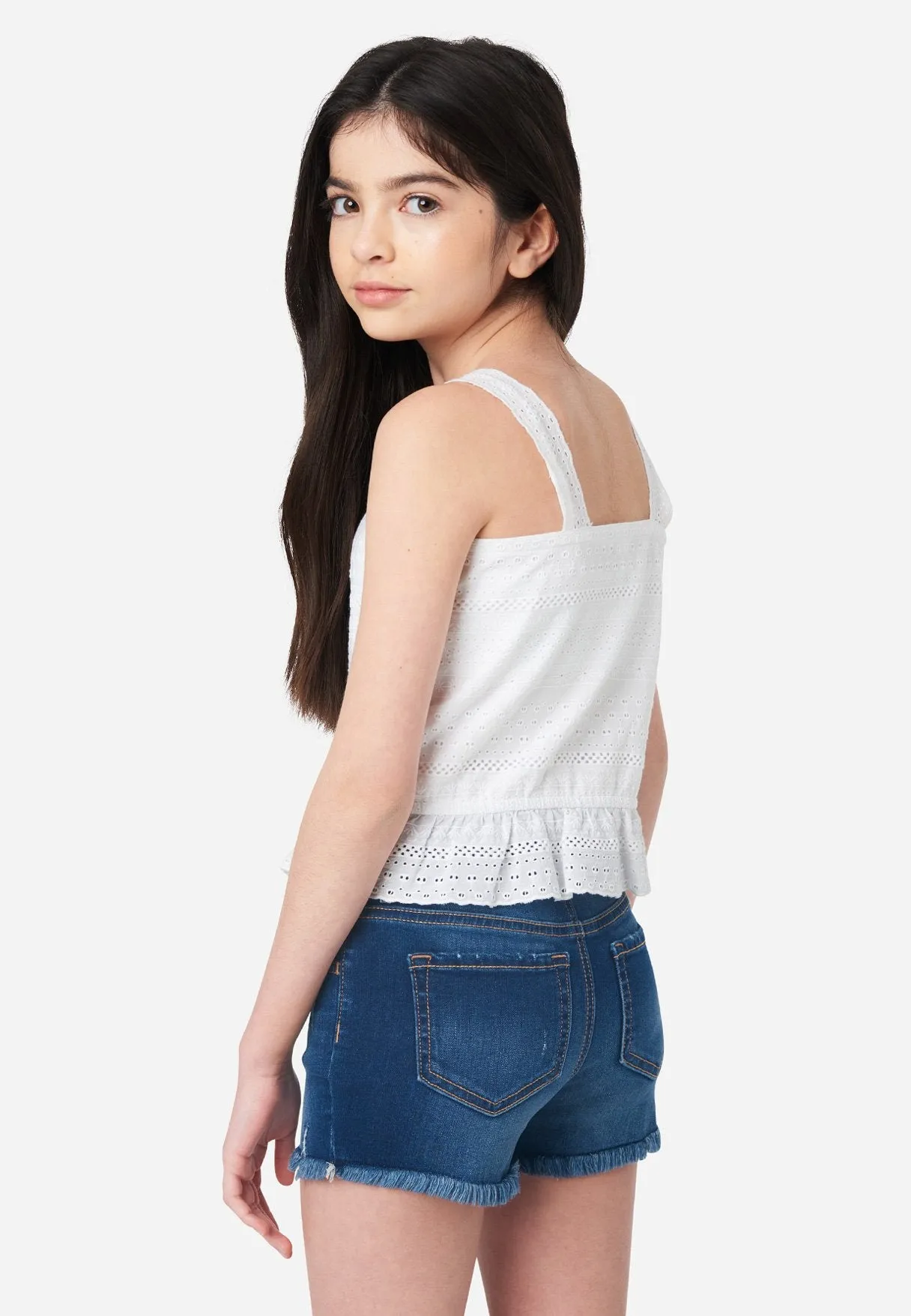 Eyelet Button-Up Tank