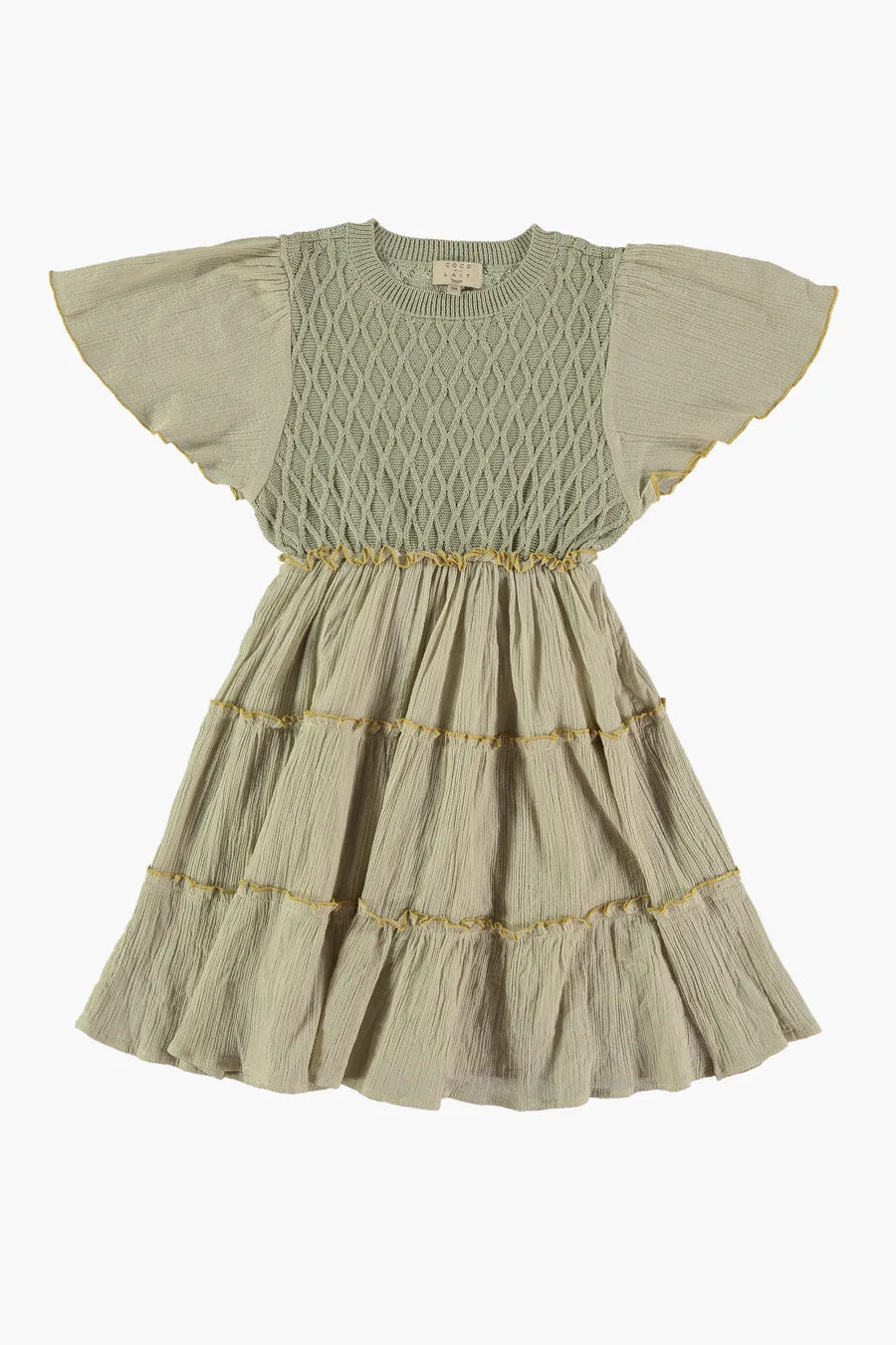 Girls Dress Coco au Lait Green Aven