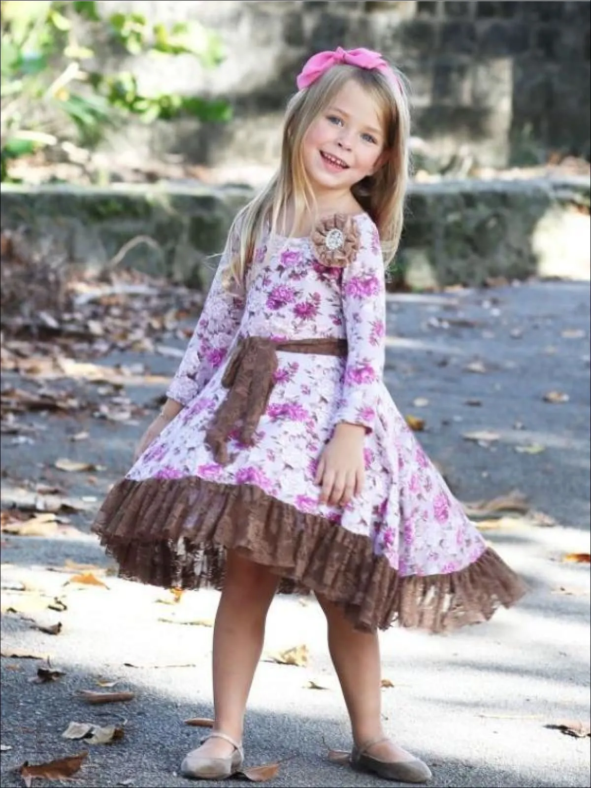 Girls Flower Princess Dress