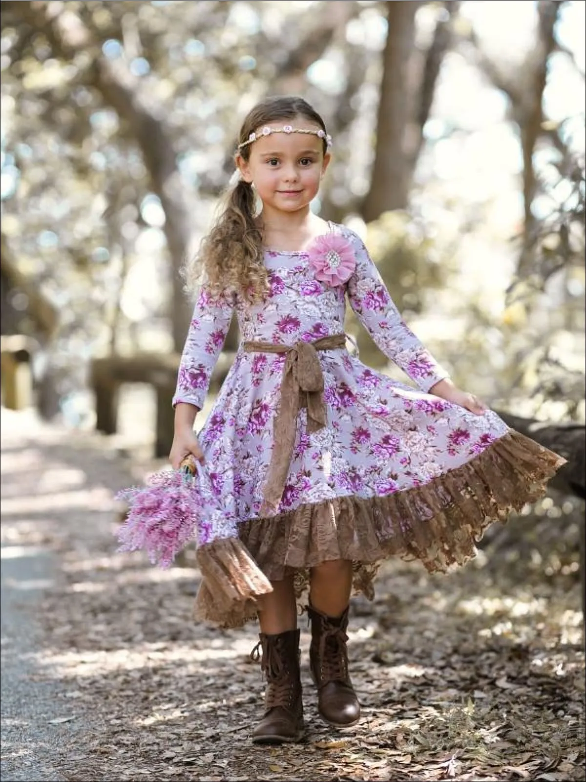 Girls Flower Princess Dress