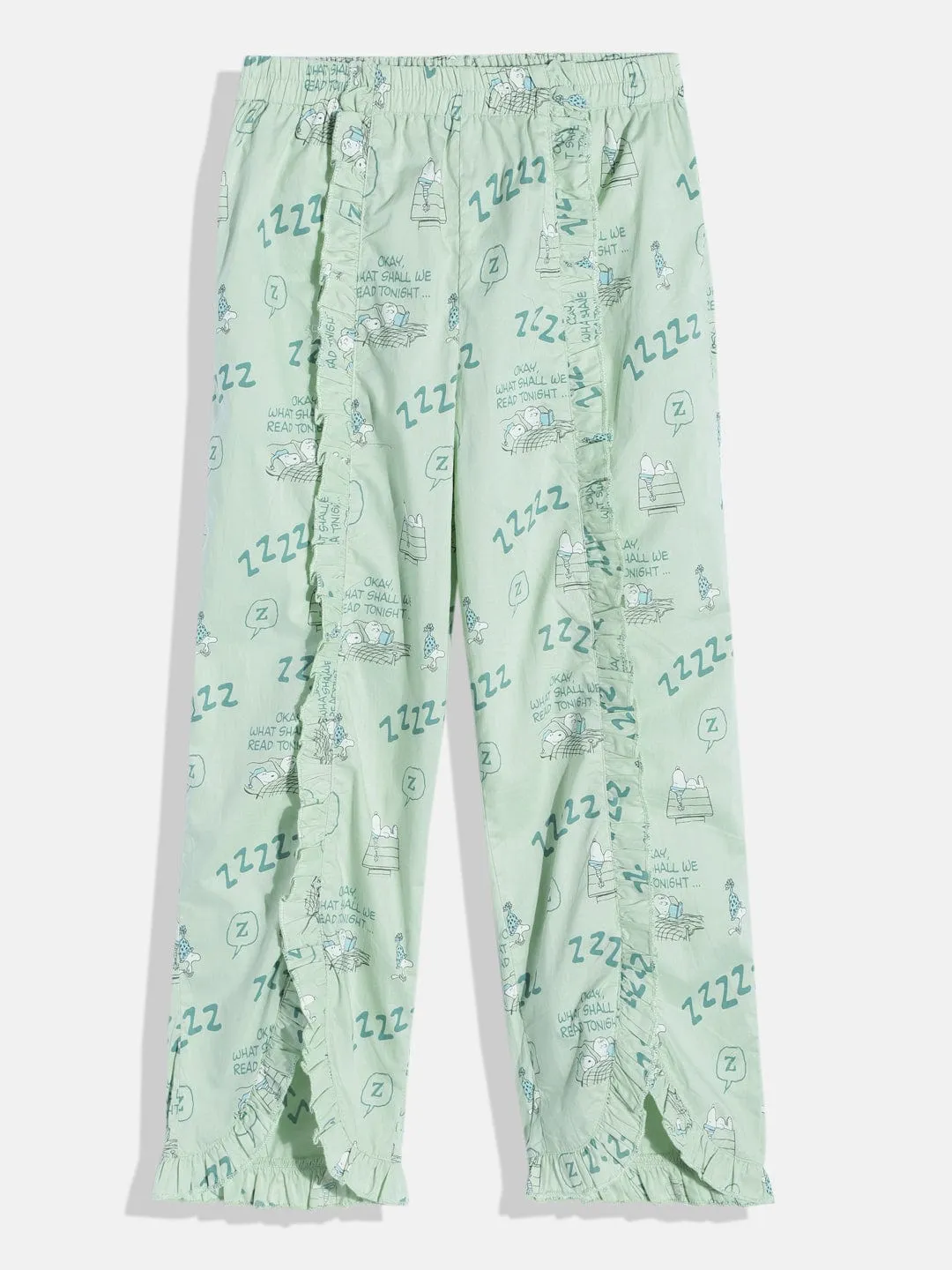 Girls Green Peplum Kimono Pyjama Set