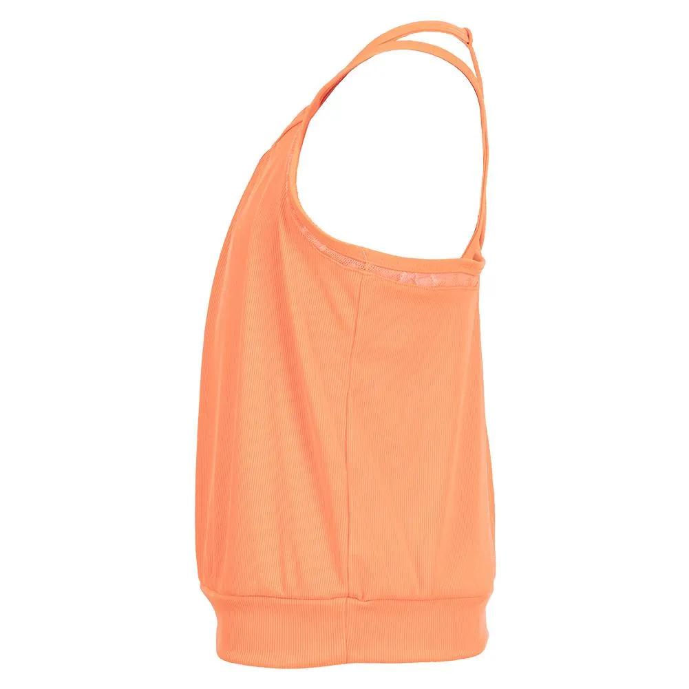 Girls' In Motion Bralette Tennis Tank Orange Glow