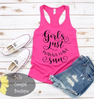 Girls Just Wanna Have Sun Summer Tank Top