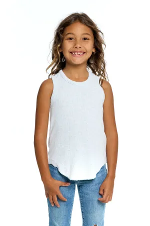 Girls Linen Rib Racer Tank