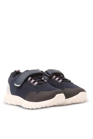 Girls Navy Velcro Strap Trainer