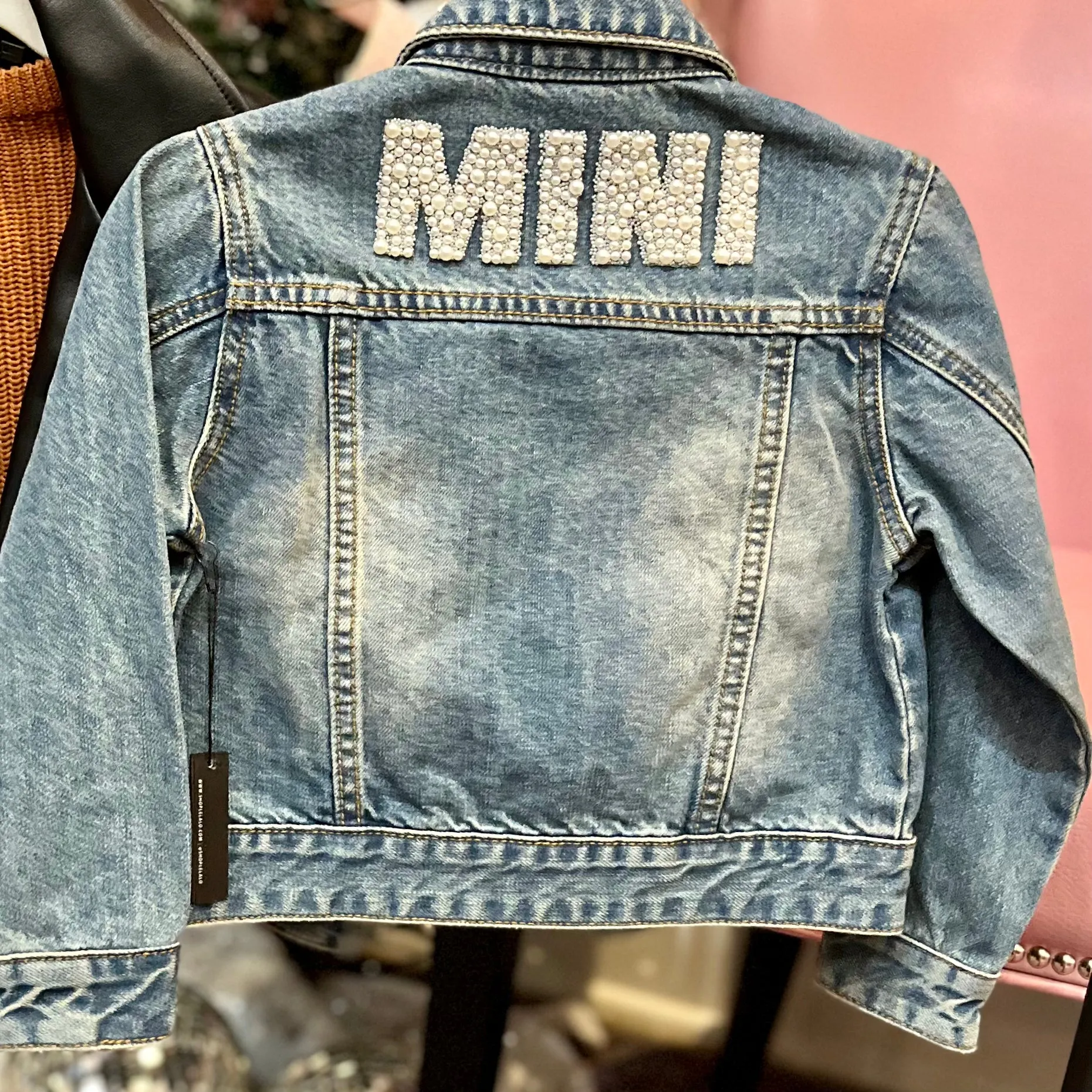 Girls "Mini" Denim Beaded Jacket