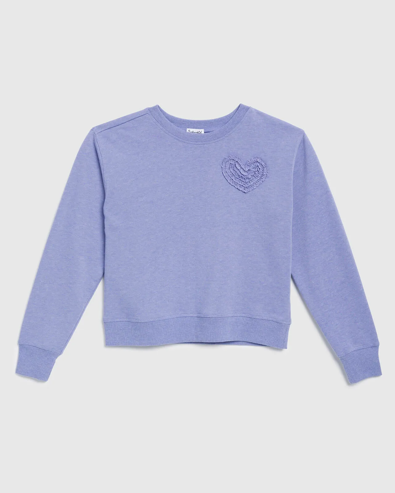 Girls Ruffle Hearts Sweatshirt