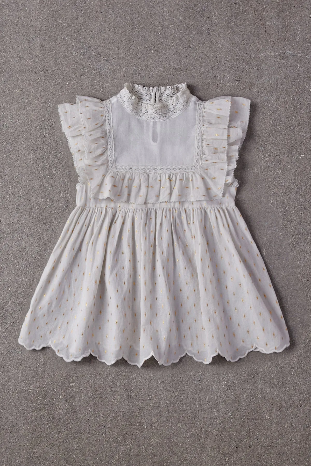 Girls Shirt Nellystella Eden Ruffle - Swissdot