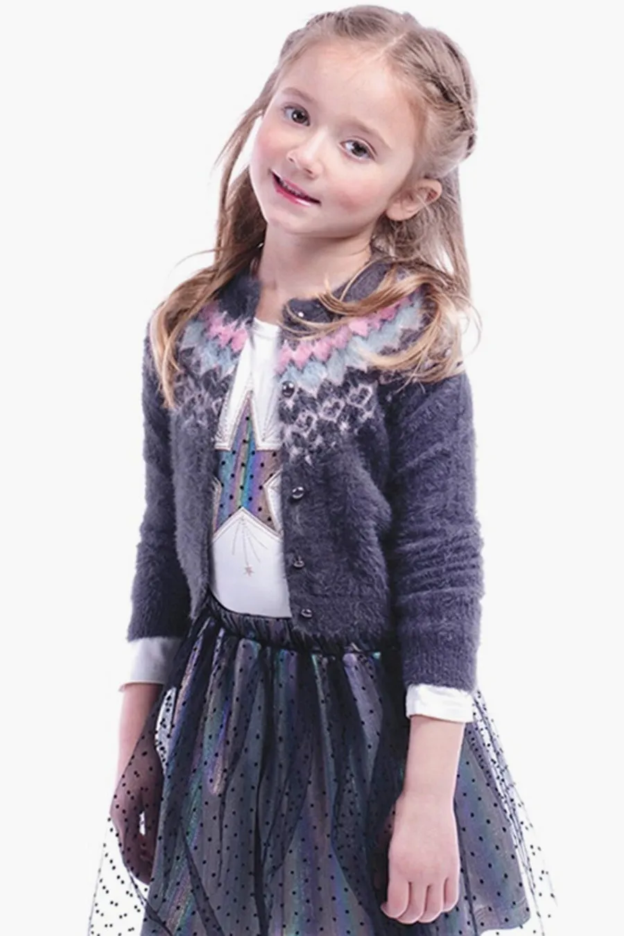 Girls Sweater Imoga Bellina - Slate