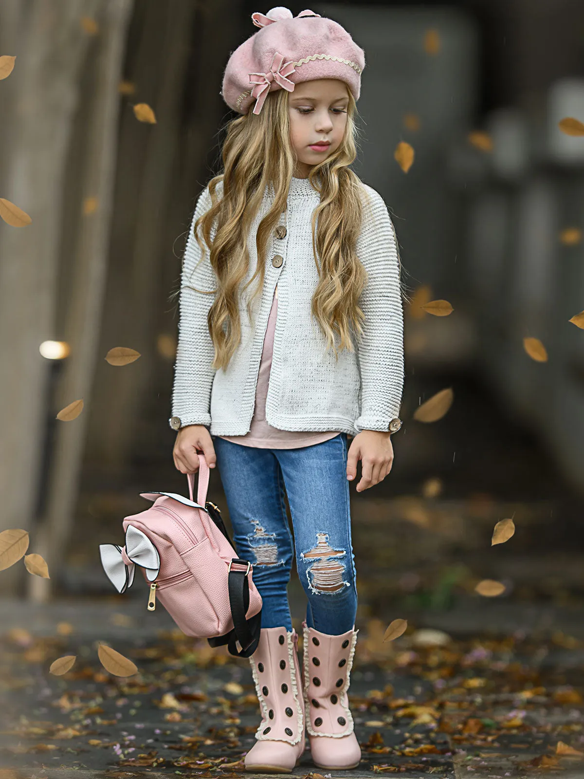 Gorgeous Greys Buttoned Cable Knit Cardigan