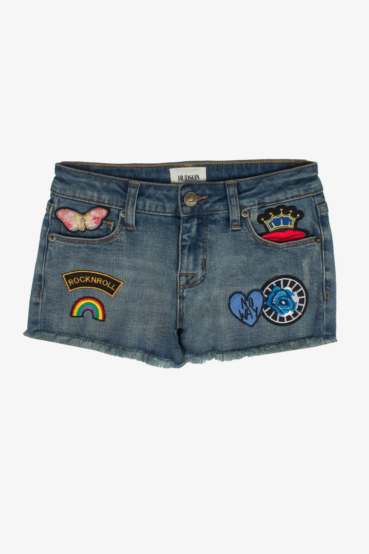 Hudson Patches Girls Jean Shorts