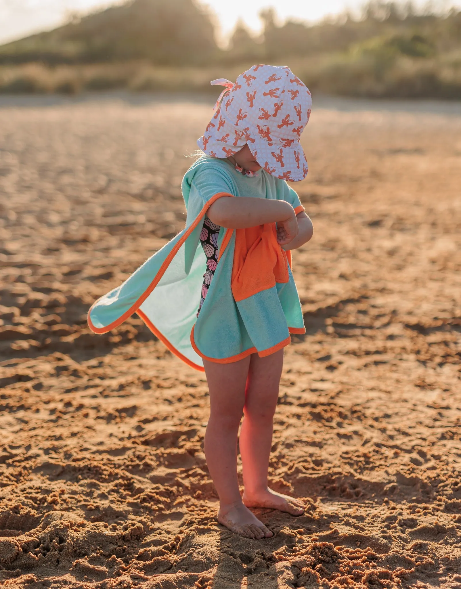 Light Blue Terry Towling Hooded Towel