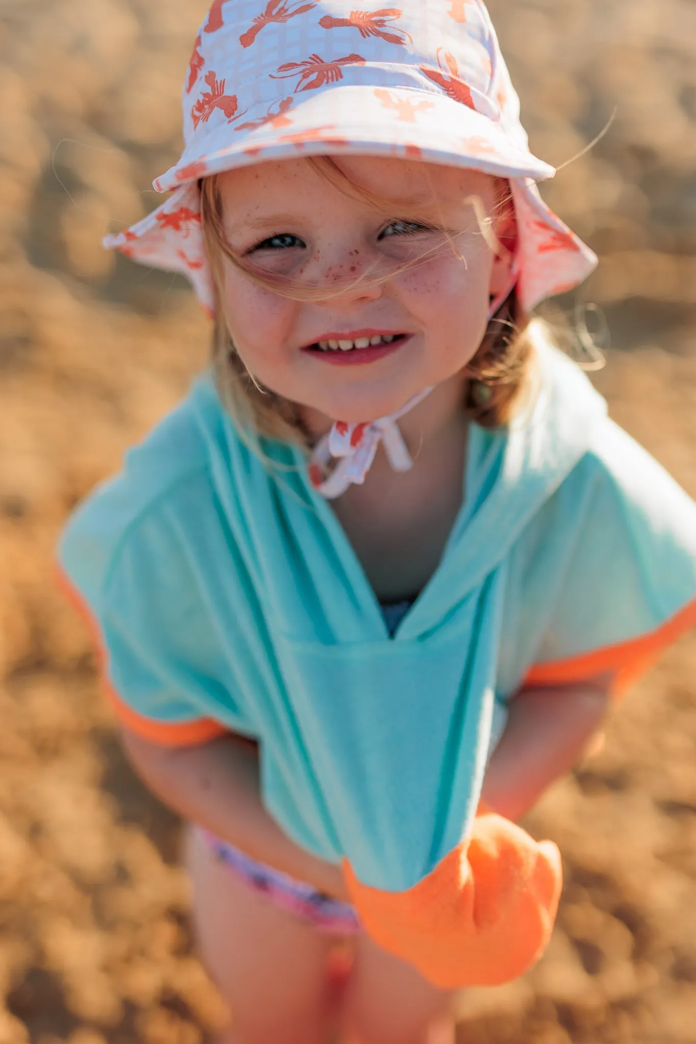 Light Blue Terry Towling Hooded Towel