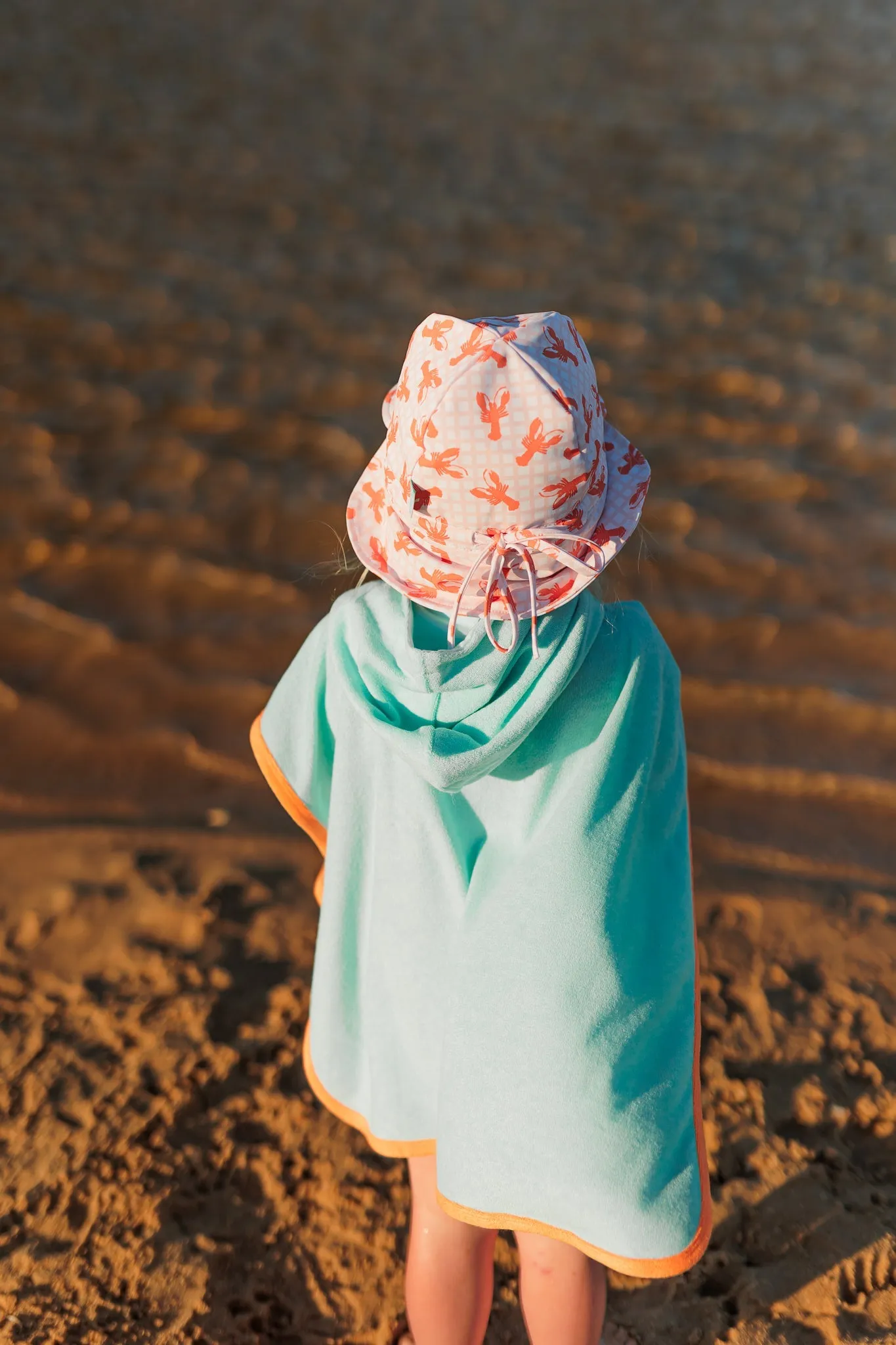 Light Blue Terry Towling Hooded Towel