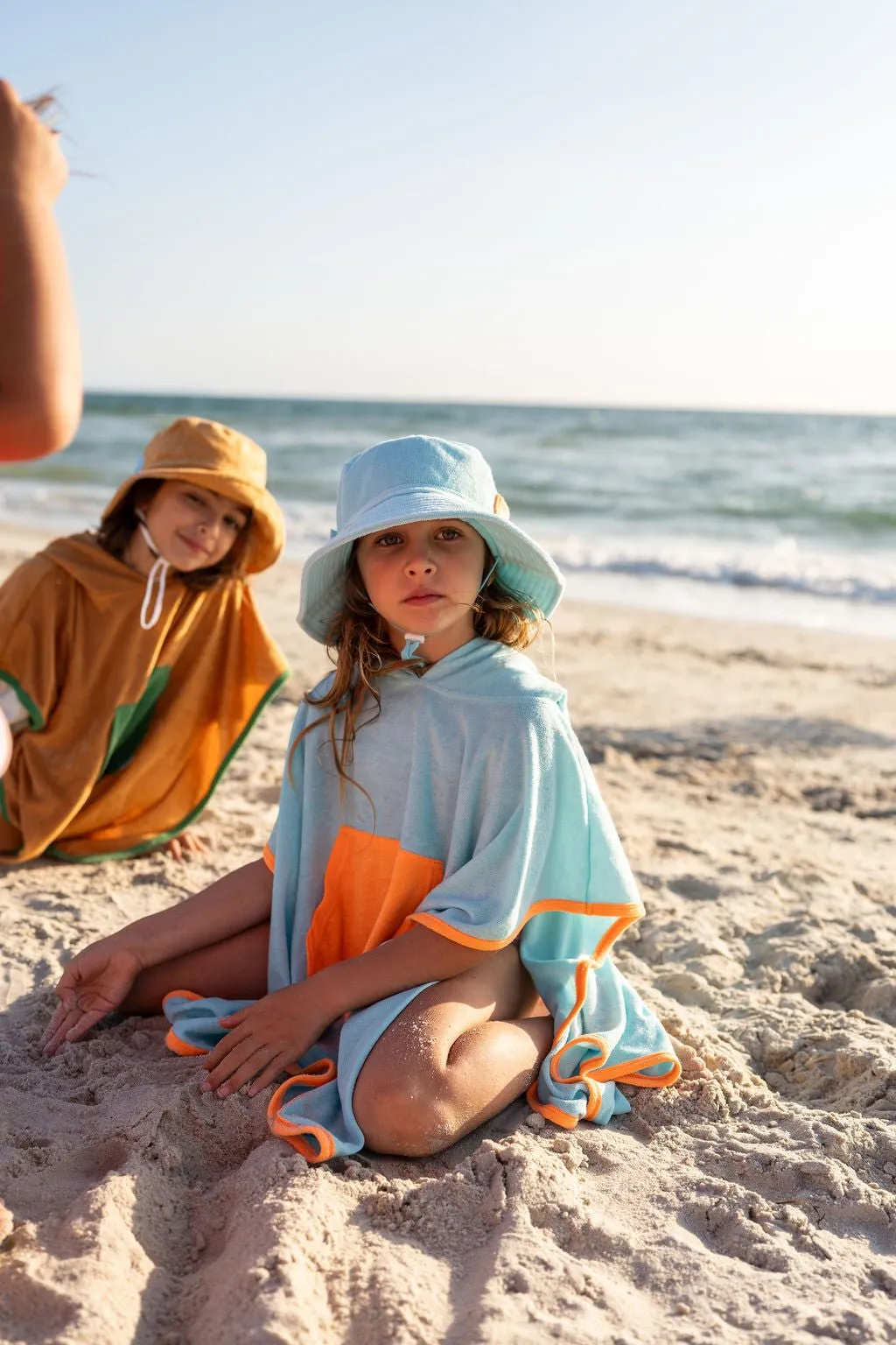 Light Blue Terry Towling Hooded Towel