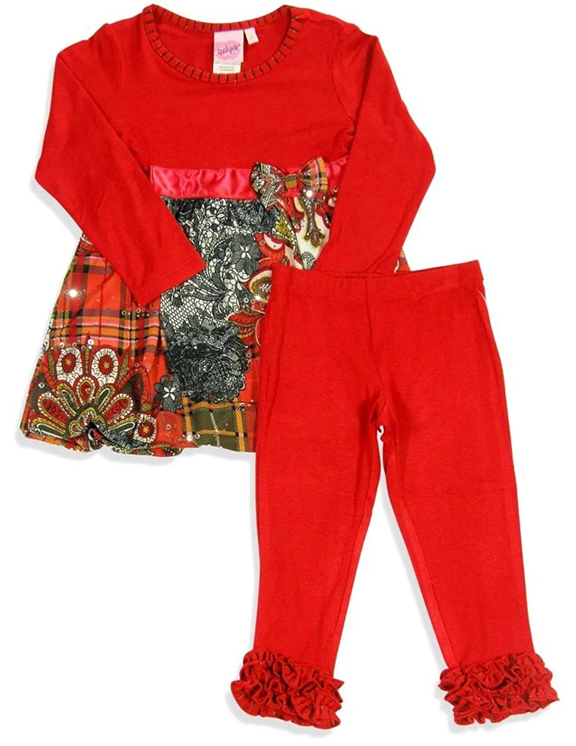 Lipstik Little Girls - Little Girls Long Sleeve Pant Set