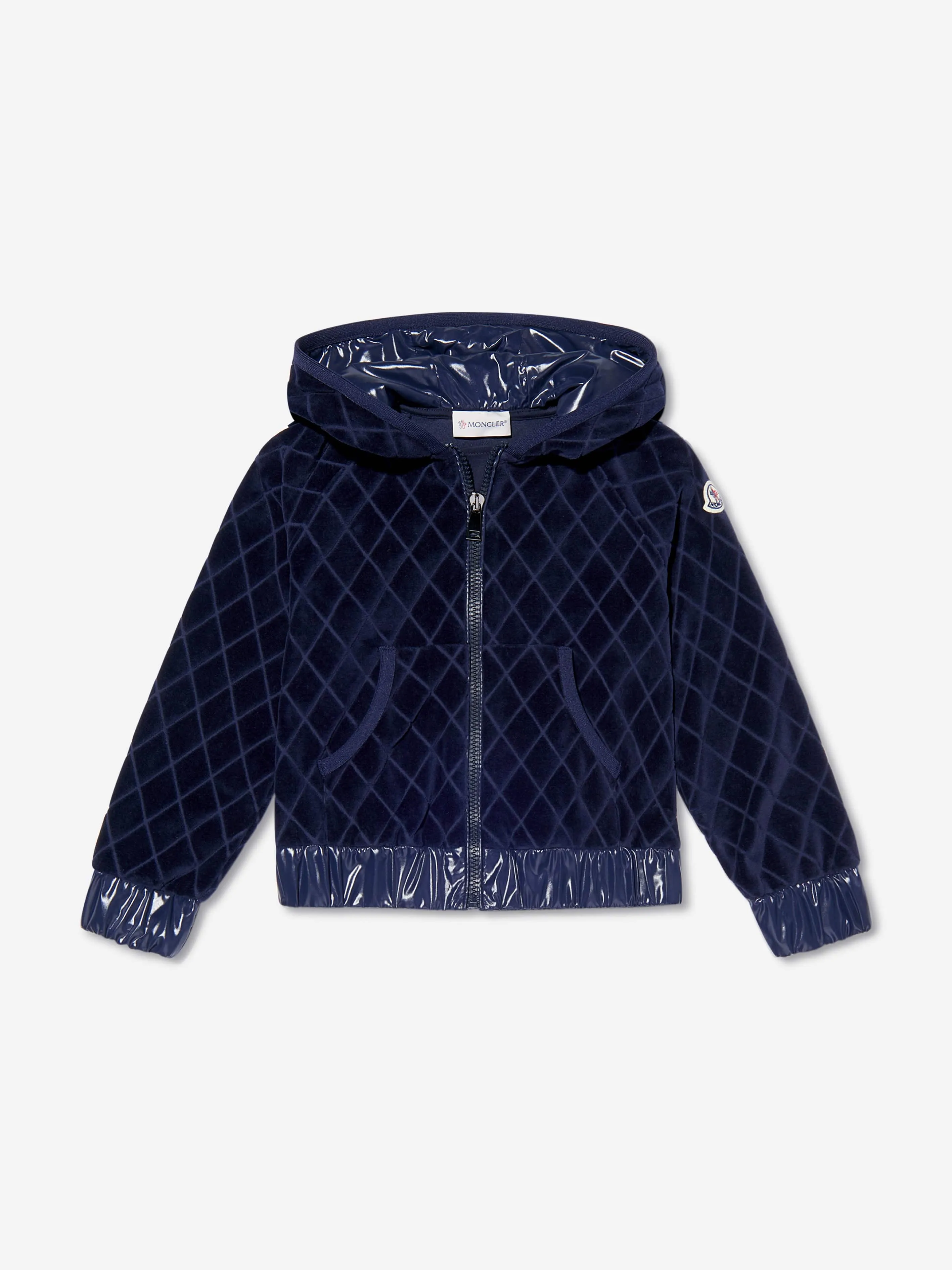 Moncler Enfant Girls Velour Hooded Tracksuit