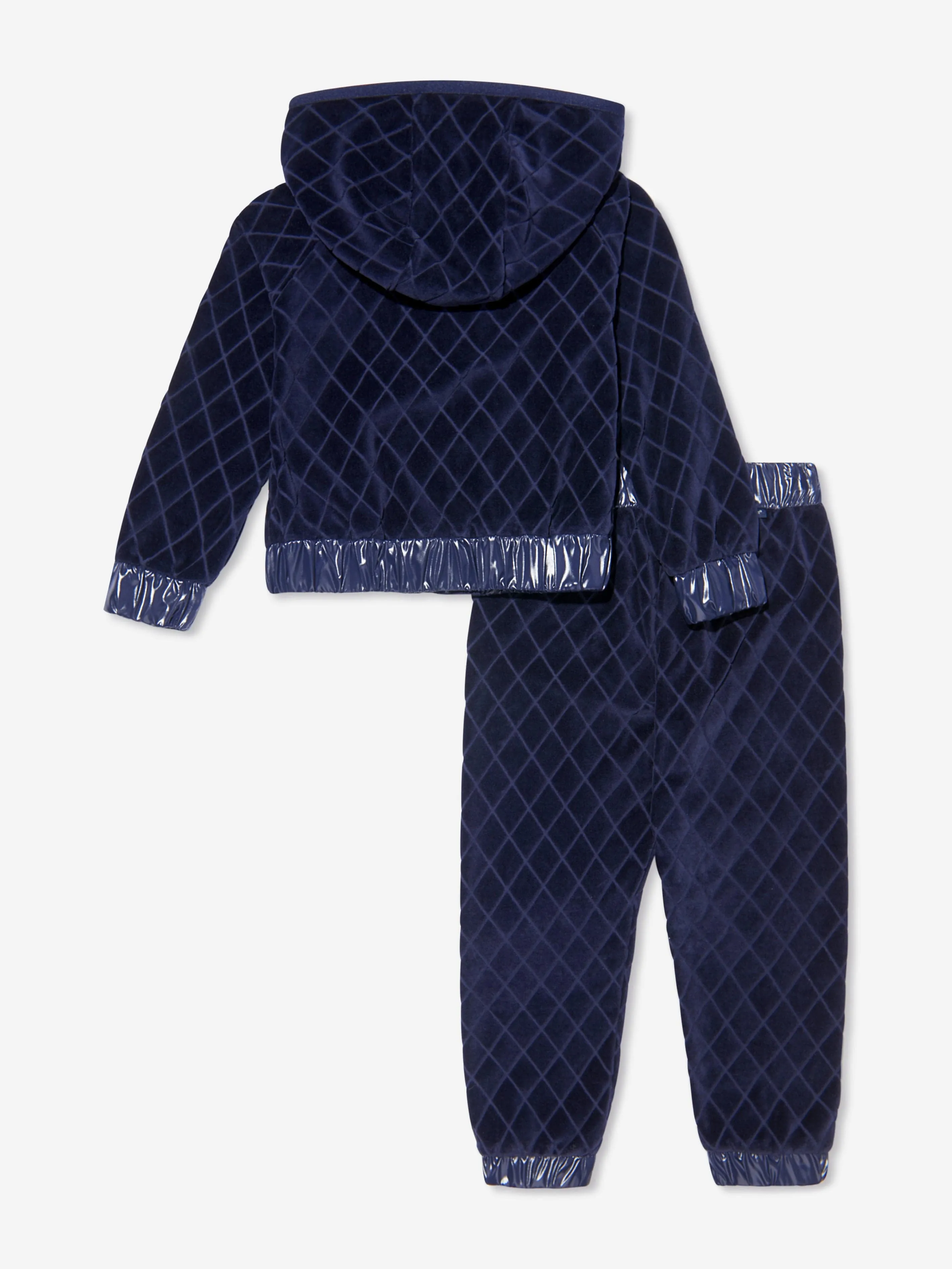 Moncler Enfant Girls Velour Hooded Tracksuit