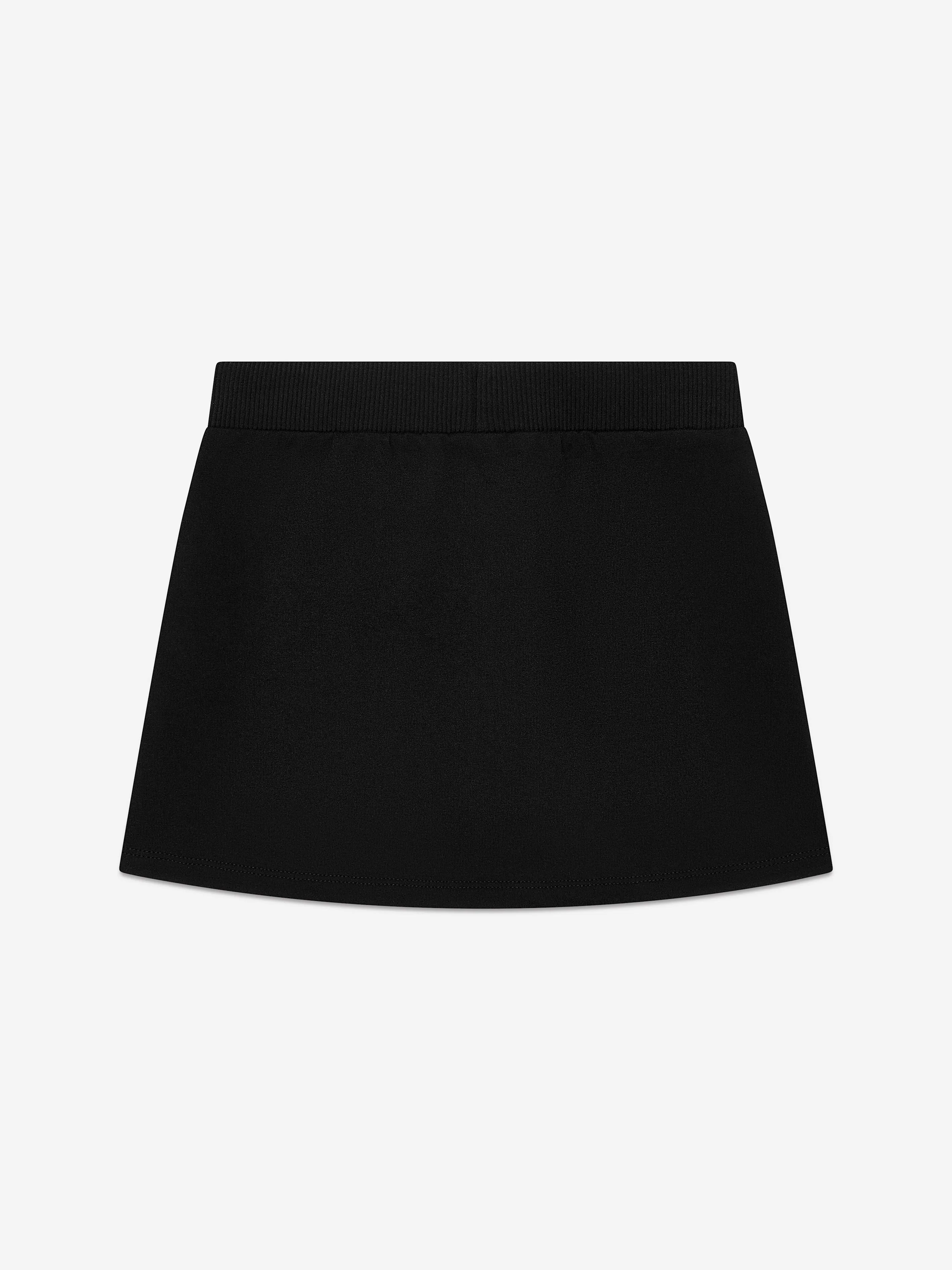 Moschino Girls Jersey Logo Skirt in Black