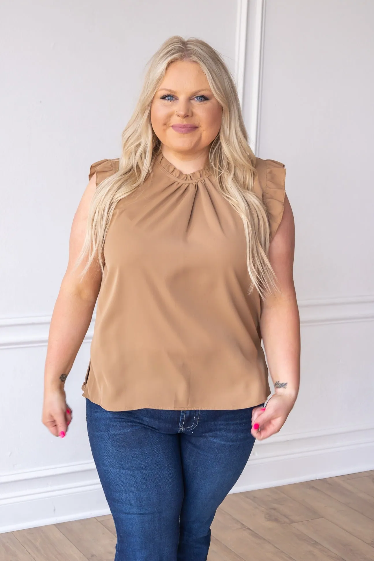 Ms. Honey Blouse, Tan