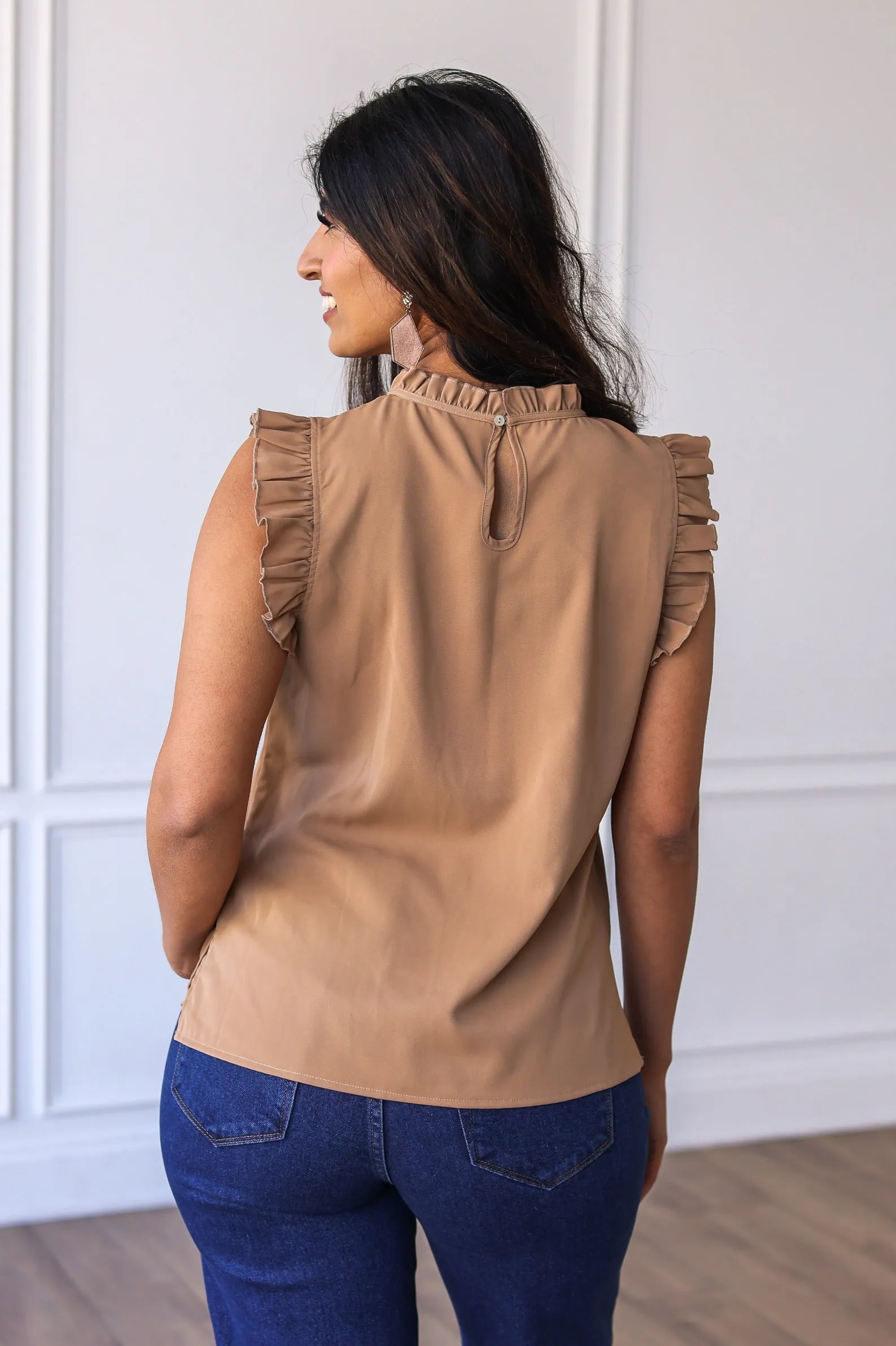 Ms. Honey Blouse, Tan