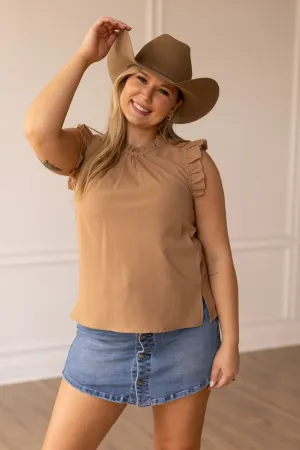 Ms. Honey Blouse, Tan