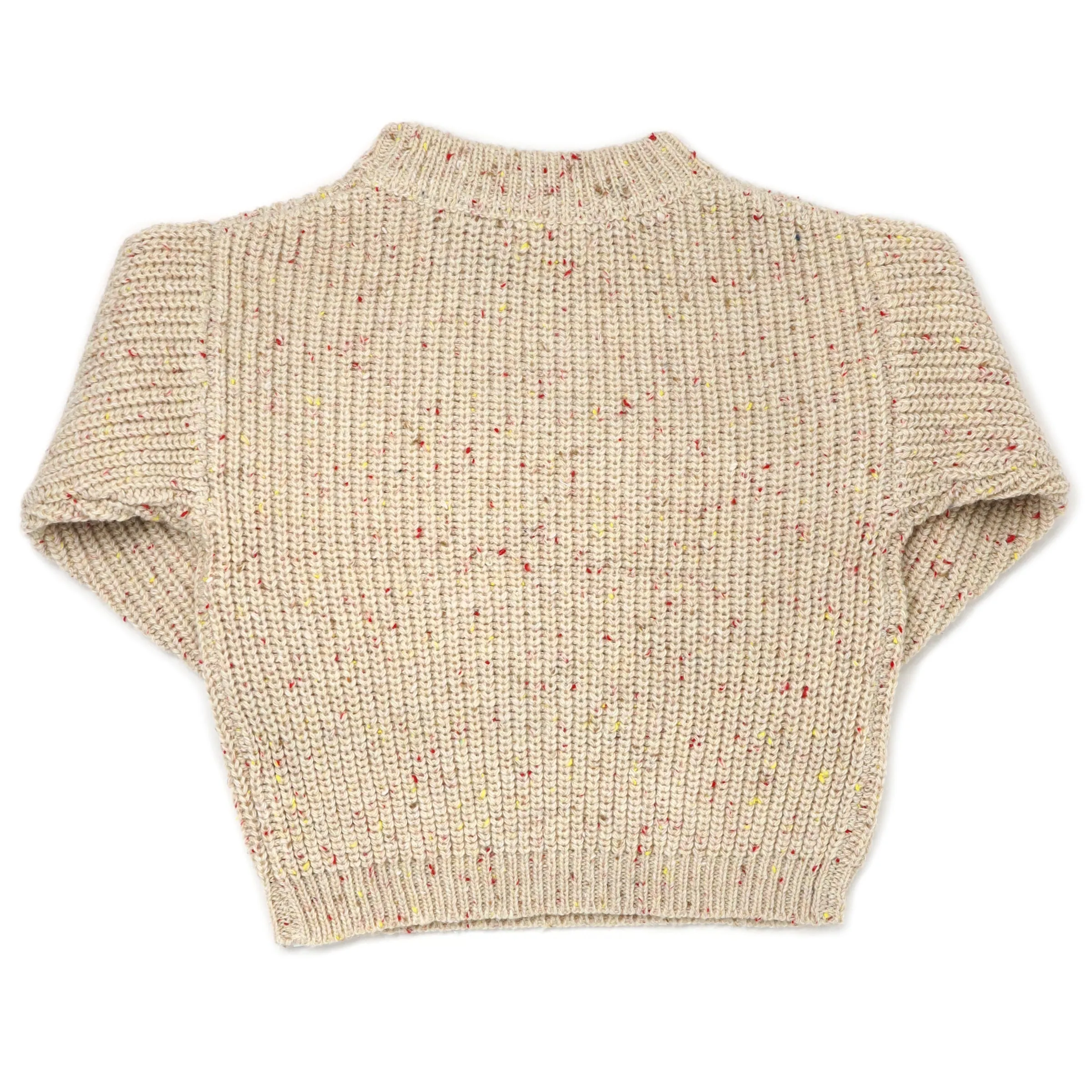 oh baby! Grandpa Knitted Pullover - Cream/Pink Confetti