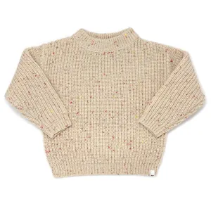 oh baby! Grandpa Knitted Pullover - Cream/Pink Confetti